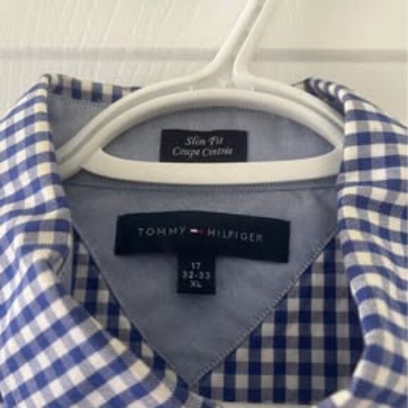 Tommy Hilfiger Long Sleeve Button Up with Collar Slimfit Size XL - 17 - 32-33 - Picture 3 of 5